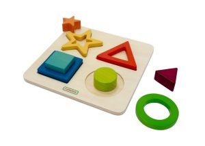 פאזל צורות גיאומטריות בשני גדלים